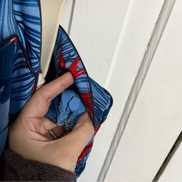 City Chic Plus Size Love Hawaii Piped Tropical Print Dress Blue Large US 20 W2 - Picture 3 of 8